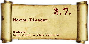 Morva Tivadar névjegykártya